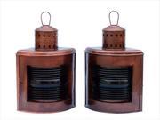 Handcrafted Model Ships NL 1119 20 AC Antique Copper Port and Starboard Oil Lamp 21 in. Decorative Accent