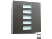 WPT Design Basic Pared BS JA Sconce Jalousie Brushed Stainless