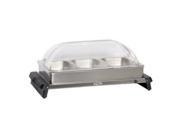 BroilKing NBS 3RT Professional Triple Buffet Server with Stainless Base and Rolltop Lid