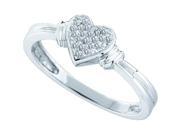 Gold and Diamonds RF5772 W 0.08CT DIA HEART RING Size 7