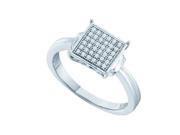 Gold and Diamonds SRF6463 W 0.10CT DIA MICRO PAVE RING Size 7
