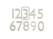 Architectural Mailboxes 3582SN 3 Solid Cast Brass 4 inch Floating House Number Satin Nickel 3