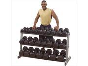 Body Solid SDRS550 GDR363 Body Solid 5 50 LB. Rubber Dumbbell Set with Rack