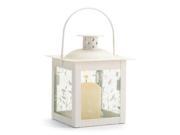 Zingz Thingz 57070774 Graceful Curling Vine White Candle Lantern Small