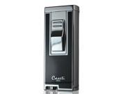 Caseti CAL308BK Caseti Sunderland Chrome Plated and Black Lacquer Dual Flame Lighter