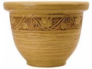 Myers ZEA09001P51 9 in. Autumn Amber Glaze Resin Pottery Planter Pack Of 8