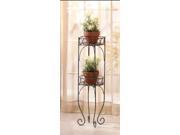 Zingz Thingz 57070257 Metal Two Tier Plant Stand