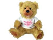 Chantilly Lane G1061 12 In. Noah Bear Hand Made By God Bear With Pink Shirt Toy