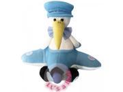 Chantilly Lane G1002 11 In. Airborn Stork Baby Boy Sings Hush Little Baby Toy