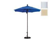 March Products ALTO758170 5422 7.5 ft. Fiberglass Pulley Open Market Umbrella Matted White and Sunbrella Antique Beige