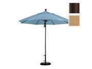 March Products ALTO908117 SA14 9 ft. Fiberglass Pulley Open Market Umbrella Bronze and Pacifica Straw