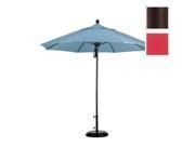 March Products ALTO908117 5403 9 ft. Fiberglass Pulley Open Market Umbrella Bronze and Sunbrella Jockey Red