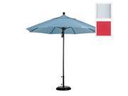 March Products ALTO908170 5403 9 ft. Fiberglass Pulley Open Market Umbrella Matted White and Sunbrella Jockey Red