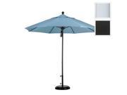 March Products ALTO908170 5408 9 ft. Fiberglass Pulley Open Market Umbrella Matted White and Sunbrella Black