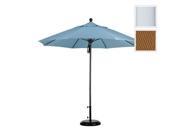 March Products ALTO908170 5448 9 ft. Fiberglass Pulley Open Market Umbrella Matted White and Sunbrella Cork