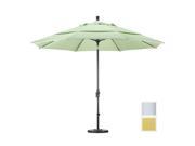 March Products GSCUF118170 5414 DWV 11 ft. Fiberglass Market Umbrella Collar Tilt Double Vents Matted White Sunbrella Wheat