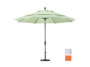 March Products GSCUF118170 5417 DWV 11 ft. Fiberglass Market Umbrella Collar Tilt Double Vents Matted White Sunbrella Tuscan