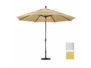 March Products GSCU118170 5414 DWV 11 ft. Aluminum Market Umbrella Collar Tilt Double Vents Matted White Sunbrella Wheat