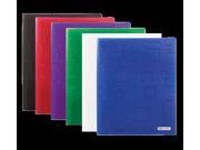 Bazic Products 2139 48 BAZIC Cubic Embossed Multi Color 2 Pockets Poly Portfolio Case of 48