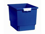 Standard Width Home Indoor Office Document Storge Quad Depth Tote Tray In Primary Blue