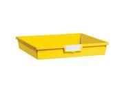 Extra Wide Home Indoor Office Document Storage Single Depth Tote Tray In Primary Yellow