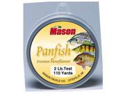 Mason Tackle Company PFL 110 2 Panfish Premium Monofilament 2 lb.