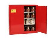 Eagle 1975 Red Paint And Ink Safety Storage Cabinets Red Two Door Self Closing Three Shelves