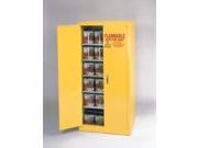 Eagle Ypi 6010 Paint And Ink Safety Storage Cabinets Yellow Two Door Self Closing Five Shelves