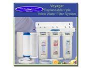 Crystal Quest CQE IN 00311 Voyager Replaceable Triple Inline Water Filter System Ultimate