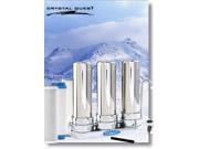 Crystal Quest CQE CT 00118 Replaceable Triple Multi Plus Water Filter System Stainless Steel