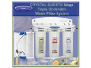 Crystal Quest CQE US 00309 Undersink Replaceable Triple Multi Plus Water Filter System