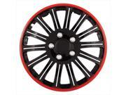 Pilot Automotive WH527 16RE BX 16 In. Wheel Cover Cobra Black Chrome Red