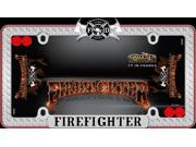 Cruiser Accessories 30936 Firefighter Chrome Black Red w fastener caps