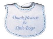 Raindrops 6555B Raindrops Thank Heaven for Little Boys Embroidered Bib Blue