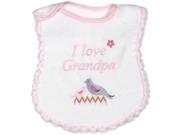 Raindrops 6751M Raindrops I Love Grandma Embroidered Bib Pink