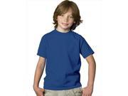 Hanes 5480 Youth Comfortsoft Heavyweight T Shirt Deep Royal Blue Extra Small