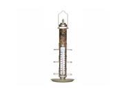 Conant Custom Brass CCBBFT31SN Bird Feeder Thermometer 24 inch with Tray Satin Nickel