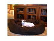 Majestic Pet 78899567201 24 in. Bagel Dog Pet Bed Suede Chocolate