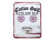 Tattoo Golf A053 Ladies Cap Clip with Two Pink Ball Markers