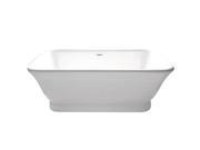 Kingston Brass VTDE713524 Kingston Brass 71 in. Contemporary Double Ended Acrylic Bath Tub with Drain White