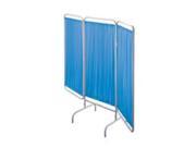 R B Wire PSS 3 Stationary Three Panel Patient Privacy Screen Blue