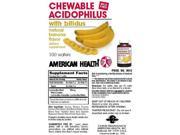 Frontier Natural Products Co op 23531 American Health Probiotics Chewable Acidophilus with Bifidus Banana 100 wafers