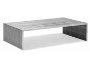 Zuo Modern 100083 Novel Long Coffee Table Stainless Steel
