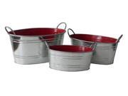 Cheungs FP 4007 3R Set of 3 Tapered Oval Planter with Side Handles