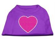 Mirage Pet Products 51 101 XXXLPR Pink Swiss Dot Heart Screen Print Shirt Purple XXXL 20