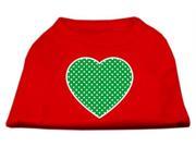 Mirage Pet Products 51 100 XXLRD Green Swiss Dot Heart Screen Print Shirt Red XXL 18