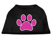 Mirage Pet Products 51 105 XXXLBK Pink Swiss Dot Paw Screen Print Shirt Black XXXL 20