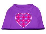 Mirage Pet Products 51 109 XSPR Argyle Heart Pink Screen Print Shirt Purple XS 8