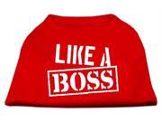 Mirage Pet Products 51 116 XSRD Like a Boss Screen Print Shirt Red XS 8