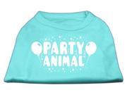Mirage Pet Products 51 121 SMAQ Party Animal Screen Print Shirt Aqua Sm 10